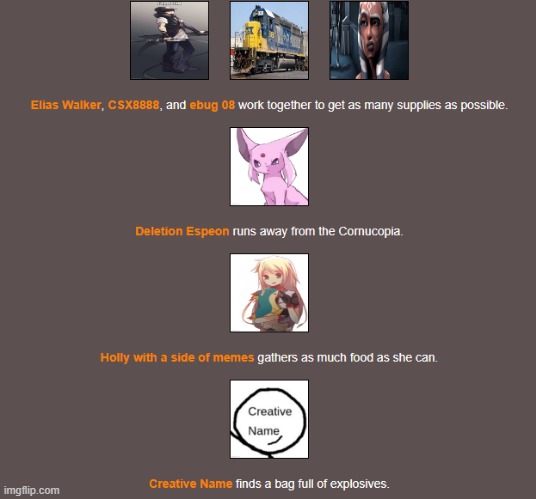 BB 5 | image tagged in hunger games | made w/ Imgflip meme maker