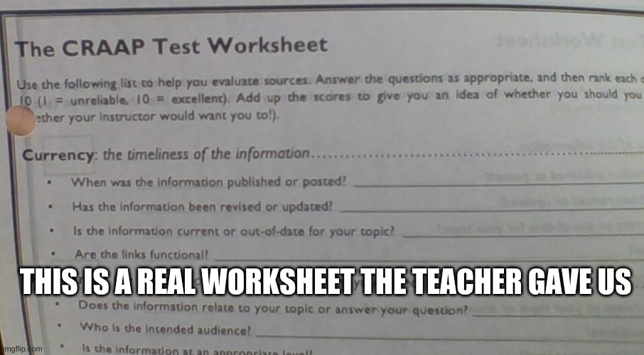 memes | THIS IS A REAL WORKSHEET THE TEACHER GAVE US | image tagged in memes | made w/ Imgflip meme maker
