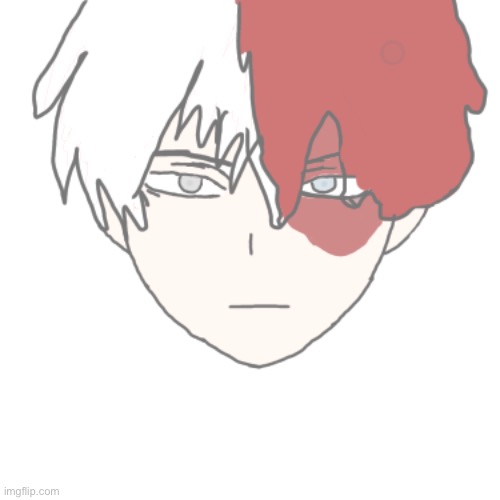 I tried drawing todoroki | made w/ Imgflip meme maker