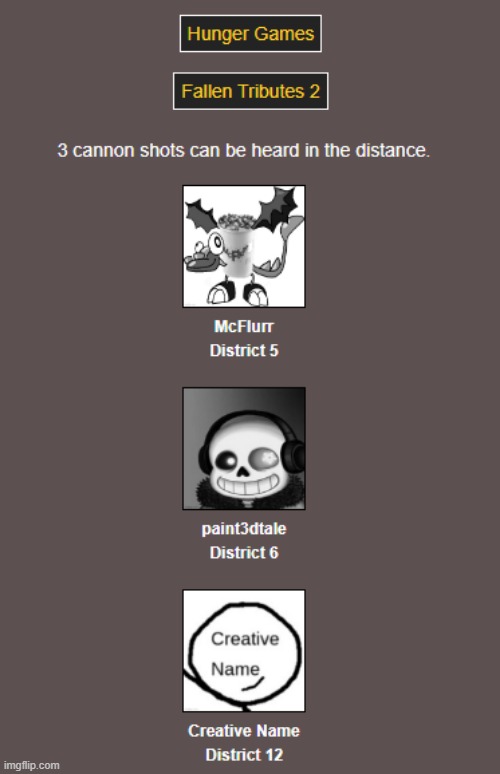 The F in that chat | image tagged in hunger games | made w/ Imgflip meme maker