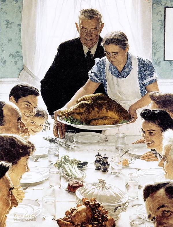 Norman Rockwell Thanksgiving Blank Meme Template