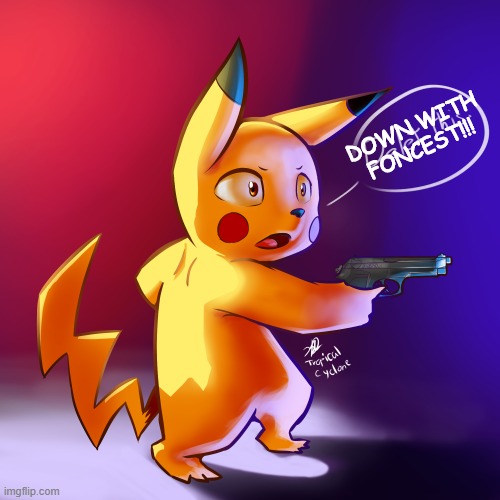 pikachu delete this | DOWN WITH FONCEST!!! | image tagged in pikachu delete this | made w/ Imgflip meme maker