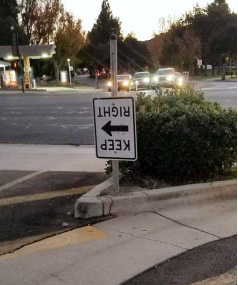 keep right turned left road sign Blank Meme Template