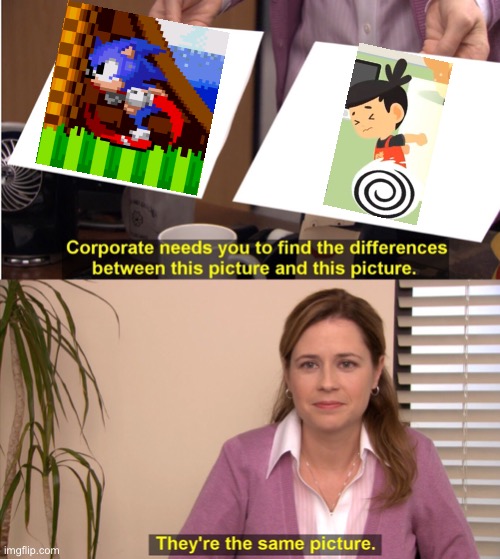 Sonic Similarity | image tagged in memes,they're the same picture | made w/ Imgflip meme maker
