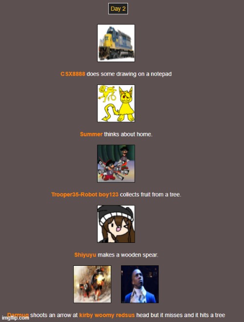 Day 2 (1) | image tagged in hunger games | made w/ Imgflip meme maker
