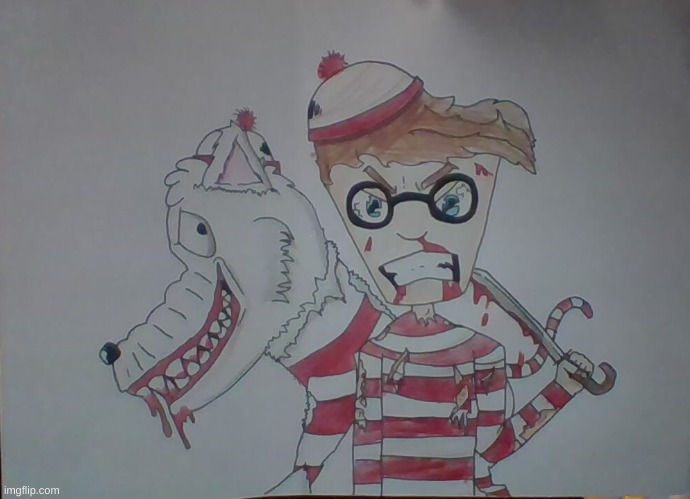 my where's Waldo drawing | image tagged in drawing | made w/ Imgflip meme maker