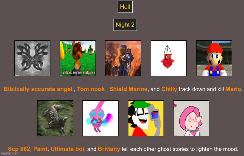 Night 2 (UB: did you know I am literally god?) | made w/ Imgflip meme maker
