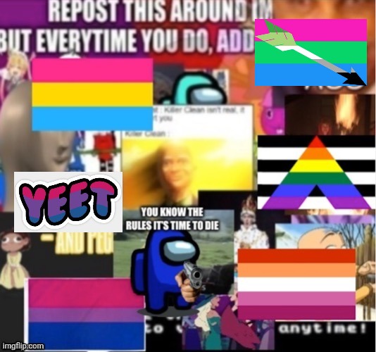 I am also intersex but there is no flag with polysexual, aromantic, and intersex | made w/ Imgflip meme maker