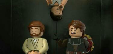 Rey laughing at Anakin and Obi-Wan Blank Meme Template