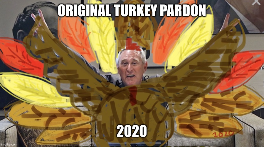 Roger Stone 2020 | ORIGINAL TURKEY PARDON; 2020 | image tagged in original 2020 turkey pardon | made w/ Imgflip meme maker