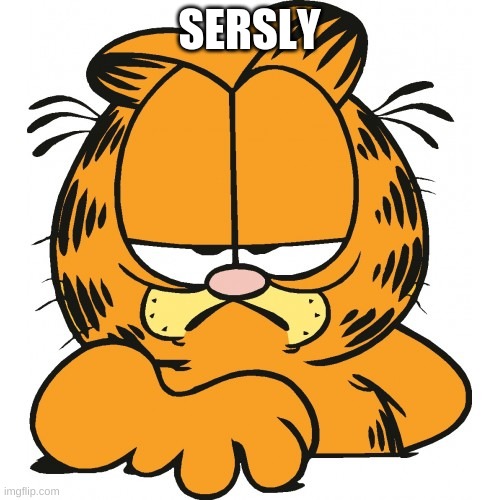 Garfield | SERSLY | image tagged in garfield | made w/ Imgflip meme maker