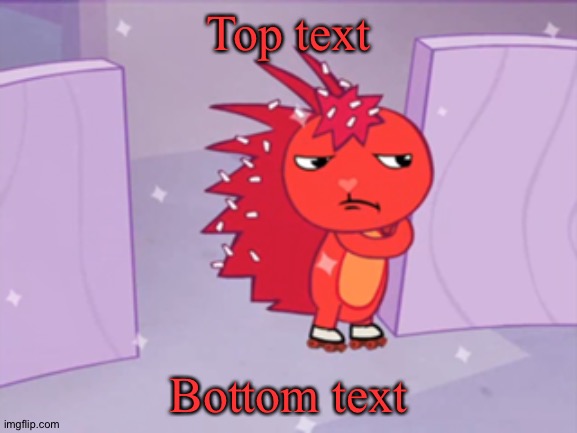 Back with another HTF template, it's called "Jealousy Flaky (HTF)" | Top text; Bottom text | image tagged in jealousy flaky htf | made w/ Imgflip meme maker