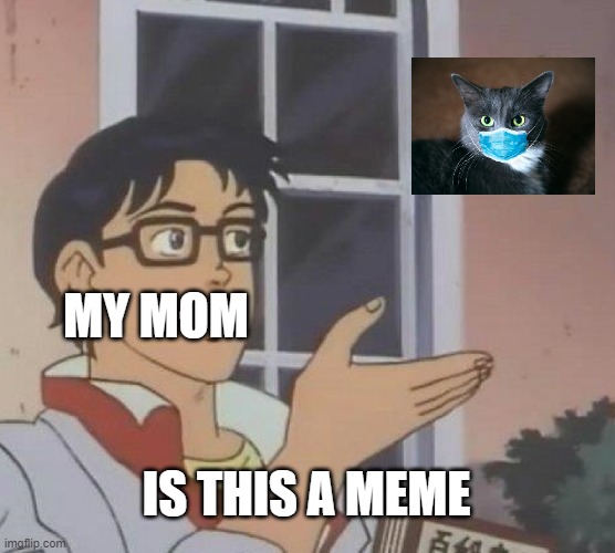 Is This A Pigeon Meme | MY MOM; IS THIS A MEME | image tagged in memes,is this a pigeon | made w/ Imgflip meme maker