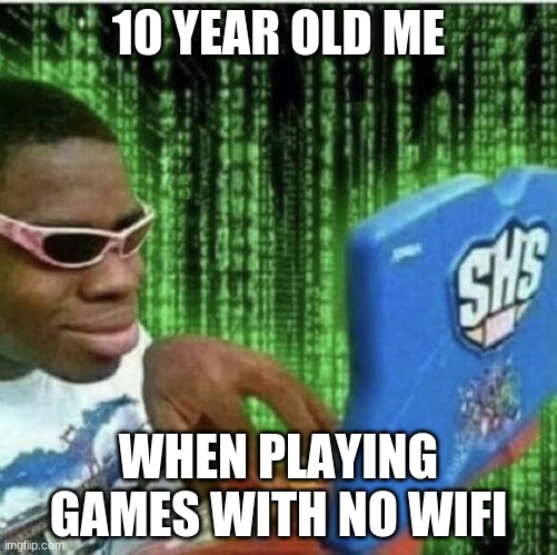 hacc | 10 YEAR OLD ME; WHEN PLAYING GAMES WITH NO WIFI | image tagged in ryan beckford | made w/ Imgflip meme maker