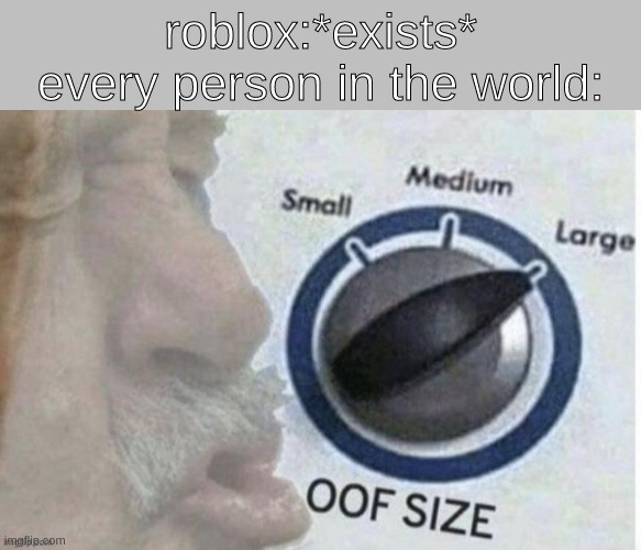 roblox big dumb | roblox:*exists*
every person in the world: | image tagged in roblox meme,oof | made w/ Imgflip meme maker