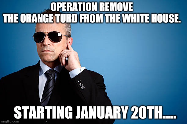 Operation remove trump | OPERATION REMOVE THE ORANGE TURD FROM THE WHITE HOUSE. STARTING JANUARY 20TH..... | image tagged in election 2020,maga,trump supporters,joe biden,conservatives,nevertrump | made w/ Imgflip meme maker