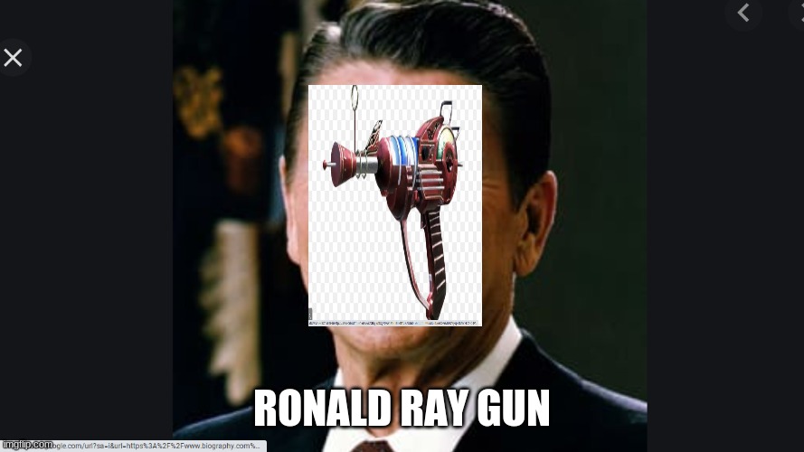 ronald ray gun | RONALD RAY GUN | image tagged in call of duty,cold war,ronald reagan | made w/ Imgflip meme maker