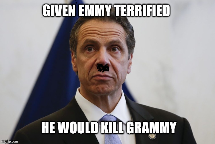 Andrew Cuomo | GIVEN EMMY TERRIFIED; HE WOULD KILL GRAMMY | image tagged in andrew cuomo | made w/ Imgflip meme maker