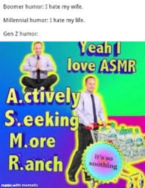 rAnCh | image tagged in gen z,humor,stop reading the tags | made w/ Imgflip meme maker