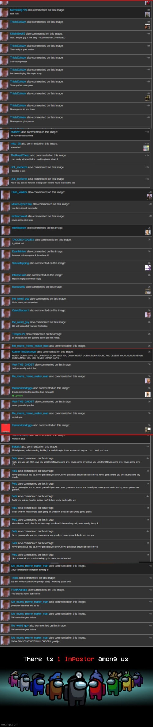 And yes, i did get this much notifications on just on gif! | image tagged in there is one impostor among us | made w/ Imgflip meme maker