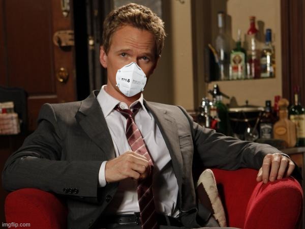 Barney Stinson Well Played face mask Blank Meme Template