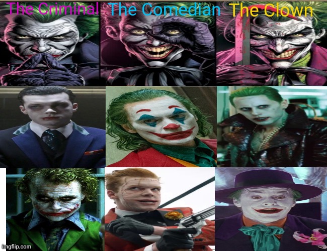 Buff Doge vs. Cheems Meme | The Criminal; The Comedian; The Clown | image tagged in memes,joker | made w/ Imgflip meme maker
