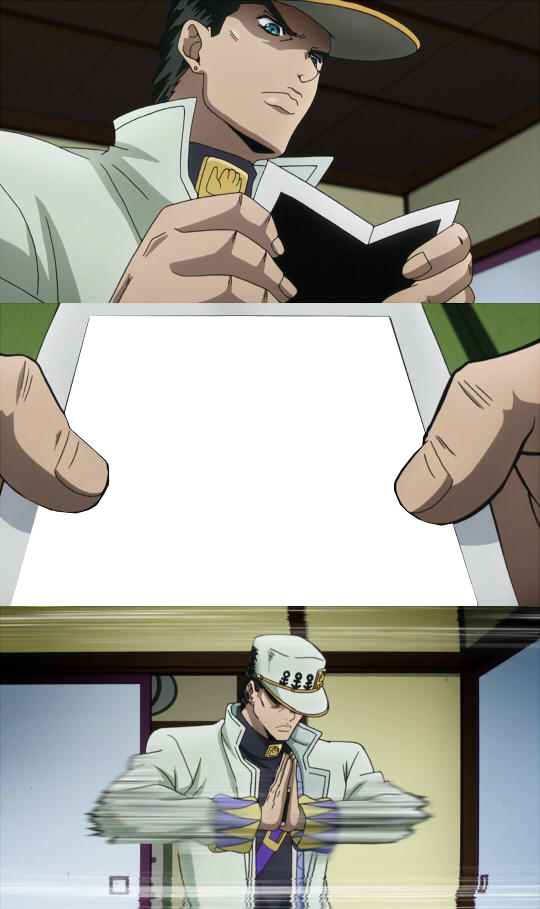 High Quality not jotaro does not approve Blank Meme Template