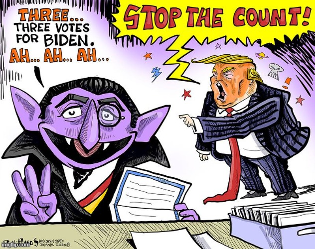 Stop the Count of Counting from counting!!!!! | image tagged in donald trump stop the count,repost,voter fraud,politics lol,political humor,election 2020 | made w/ Imgflip meme maker