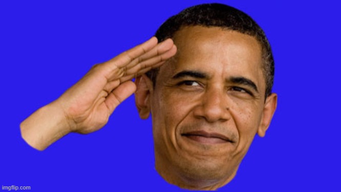 Obama salute blue | image tagged in obama salute blue,obama,barack obama | made w/ Imgflip meme maker