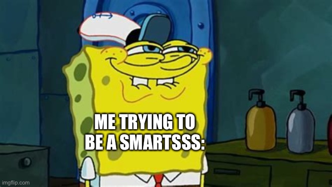 You like don’t you | ME TRYING TO BE A SMARTSSS: | image tagged in you like don t you | made w/ Imgflip meme maker