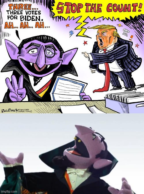 *laughs in Bidenese* | image tagged in donald trump stop the count,the count,joe biden,biden,election 2020,2020 elections | made w/ Imgflip meme maker