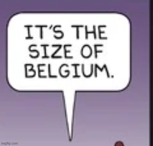 It's the size of Belgium | image tagged in it's the size of belgium | made w/ Imgflip meme maker