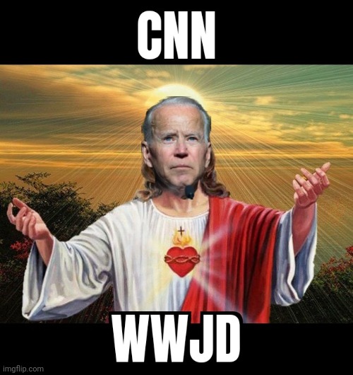 THE SAVIOR | image tagged in joe biden,cnn,fake news | made w/ Imgflip meme maker