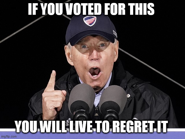 odumbo 2 | IF YOU VOTED FOR THIS; YOU WILL LIVE TO REGRET IT | image tagged in odumbo 2 | made w/ Imgflip meme maker