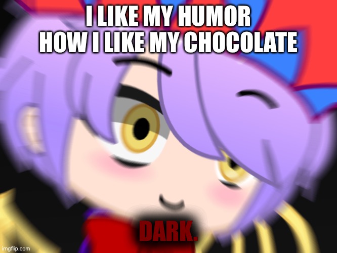 I LIKE MY HUMOR HOW I LIKE MY CHOCOLATE DARK. | made w/ Imgflip meme maker