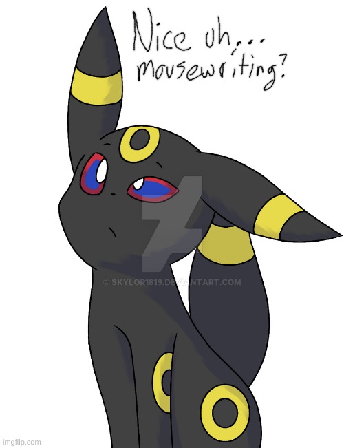 Confused Umbreon | image tagged in confused umbreon | made w/ Imgflip meme maker