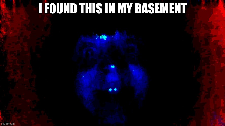help pls | I FOUND THIS IN MY BASEMENT | image tagged in spook,help,funny,memes,basement,creepy smile | made w/ Imgflip meme maker