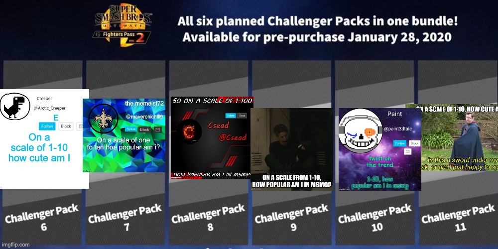 smash dlc roster | image tagged in smash dlc roster | made w/ Imgflip meme maker