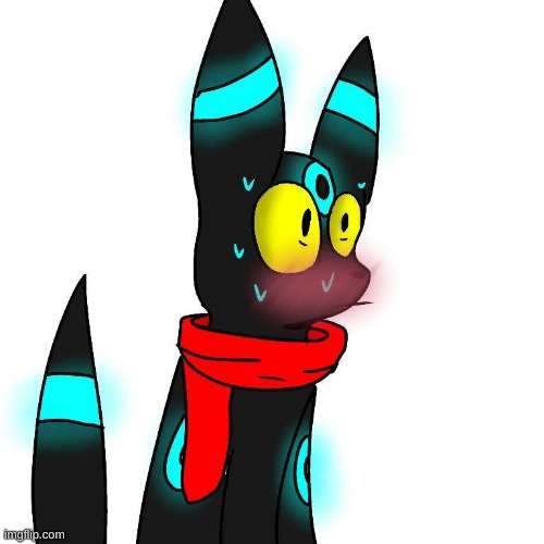 Frightened Umbreon | image tagged in frightened umbreon | made w/ Imgflip meme maker