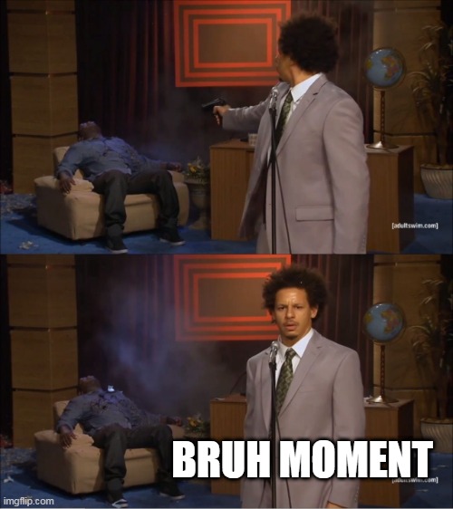 My meme is truly awkward | BRUH MOMENT | image tagged in memes,who killed hannibal,woah | made w/ Imgflip meme maker