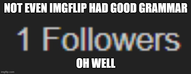 NOT EVEN IMGFLIP HAD GOOD GRAMMAR OH WELL | made w/ Imgflip meme maker