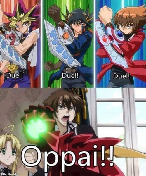 image tagged in yugioh,anime,highschool dxd | made w/ Imgflip meme maker
