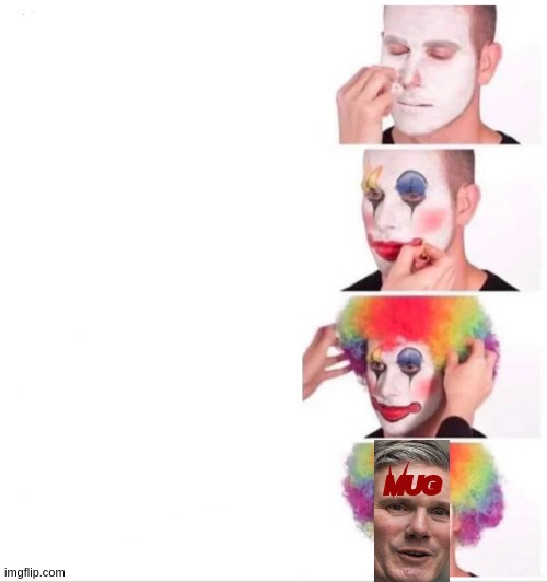 Clown Applying Makeup | MUG | image tagged in clown applying makeup,parliament,corbyn's labour party,uk,now he thinks theyre bullying him,blokes a pansy | made w/ Imgflip meme maker