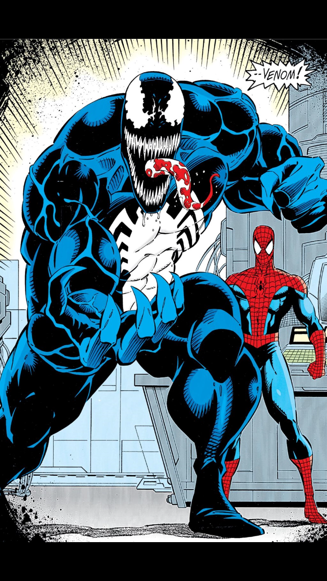 Venom with spider-man Blank Meme Template