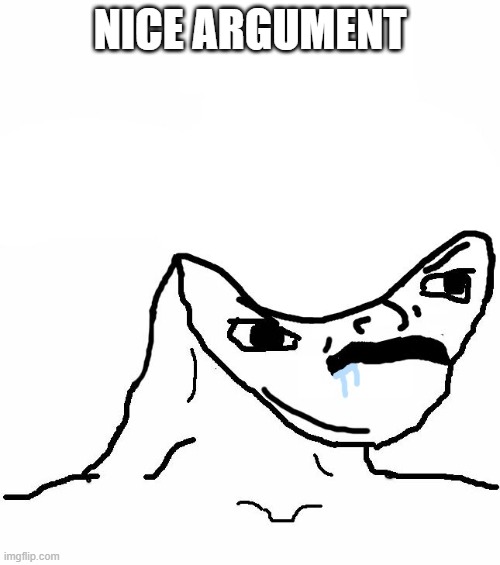 braindead | NICE ARGUMENT | image tagged in braindead | made w/ Imgflip meme maker