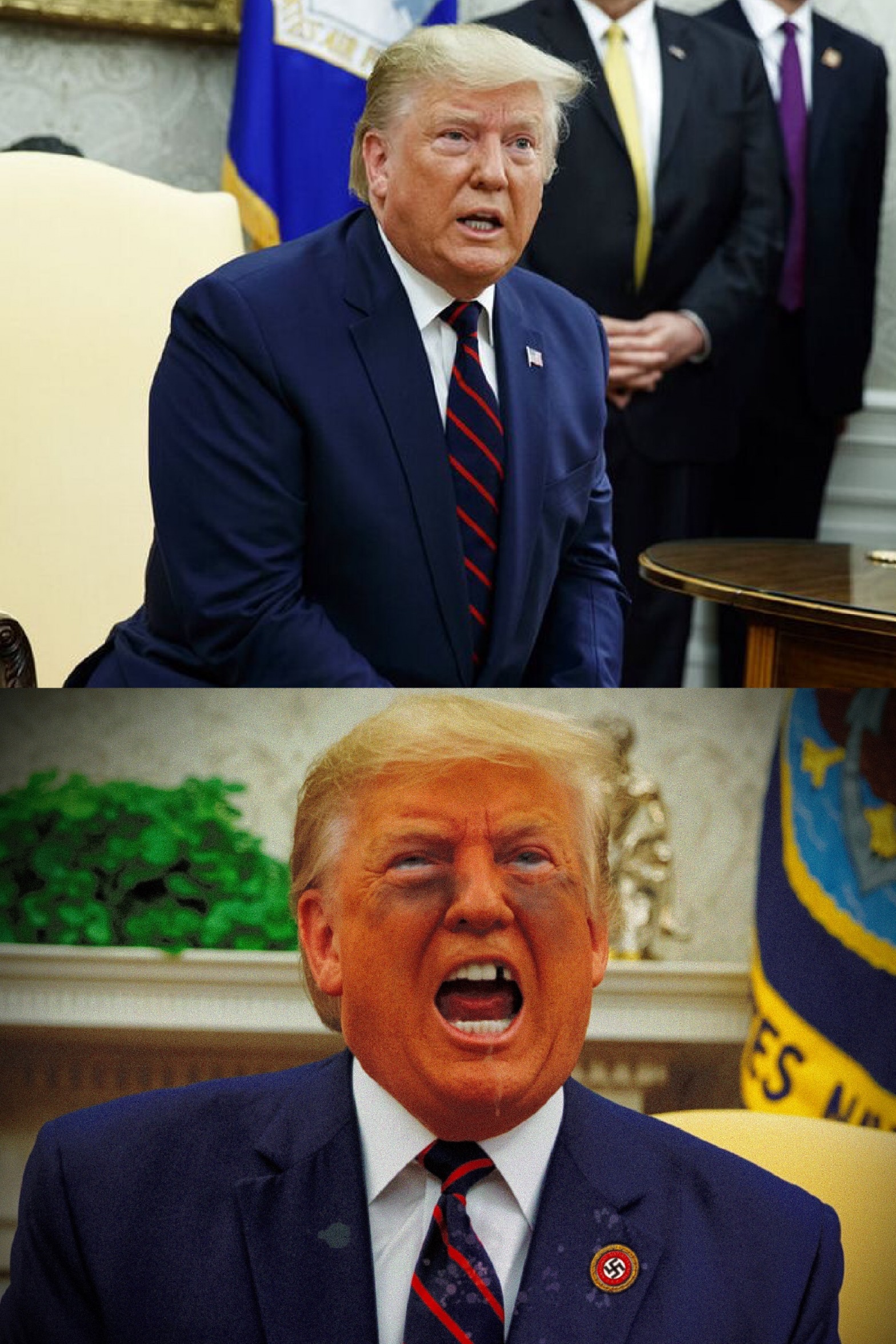 Trump tantrum Blank Meme Template