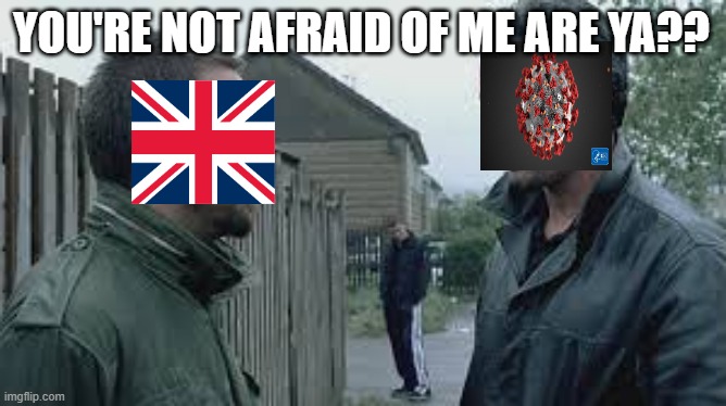 YOU'RE NOT AFRAID OF ME ARE YA?? | image tagged in coronavirus | made w/ Imgflip meme maker