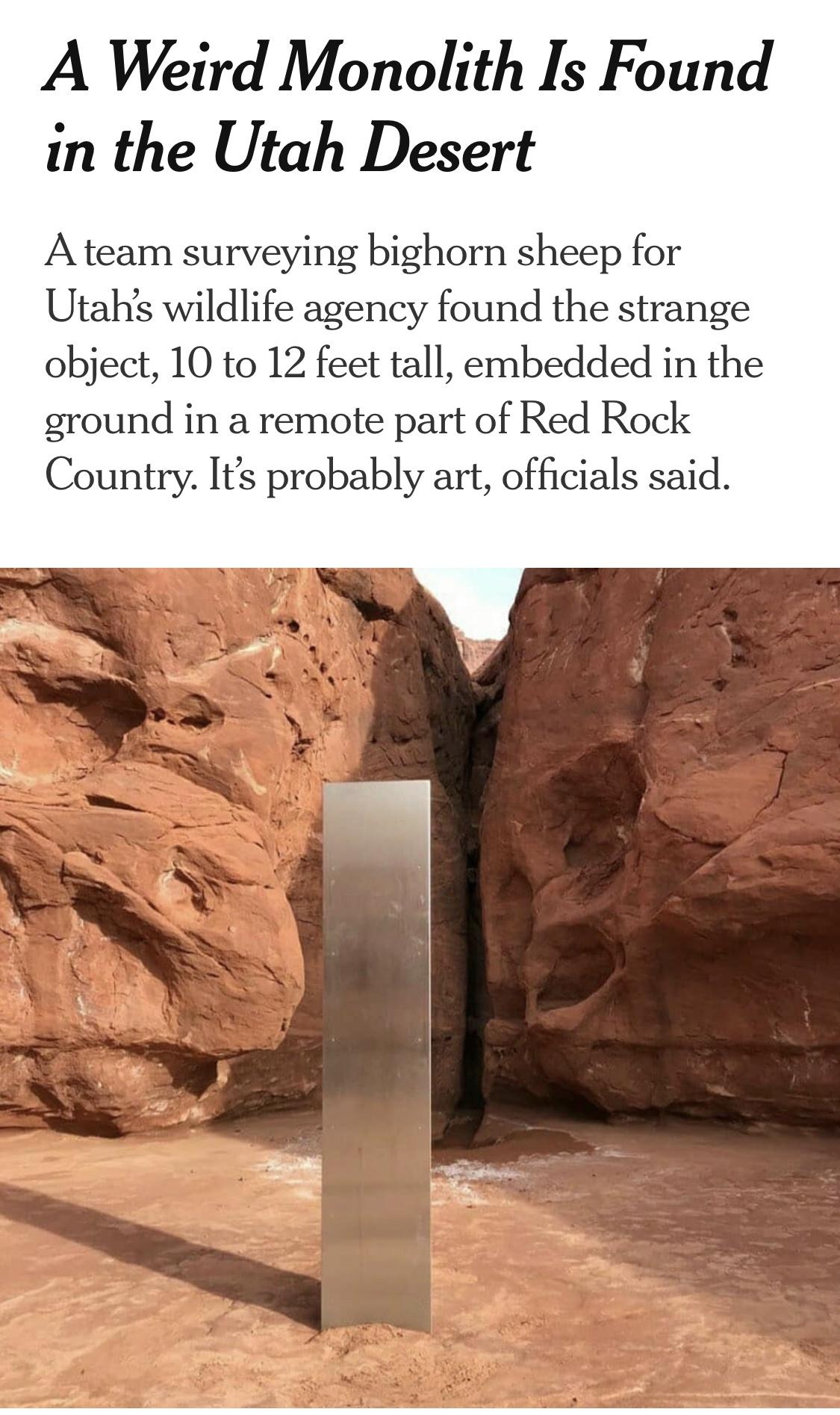 Utah Weird Monolith Blank Meme Template