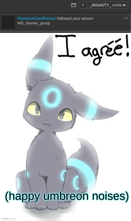 image tagged in happy umbreon noises | made w/ Imgflip meme maker