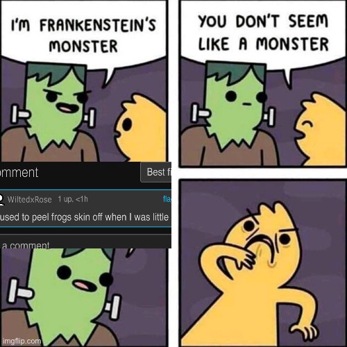 frankenstein's monster | image tagged in frankenstein's monster | made w/ Imgflip meme maker